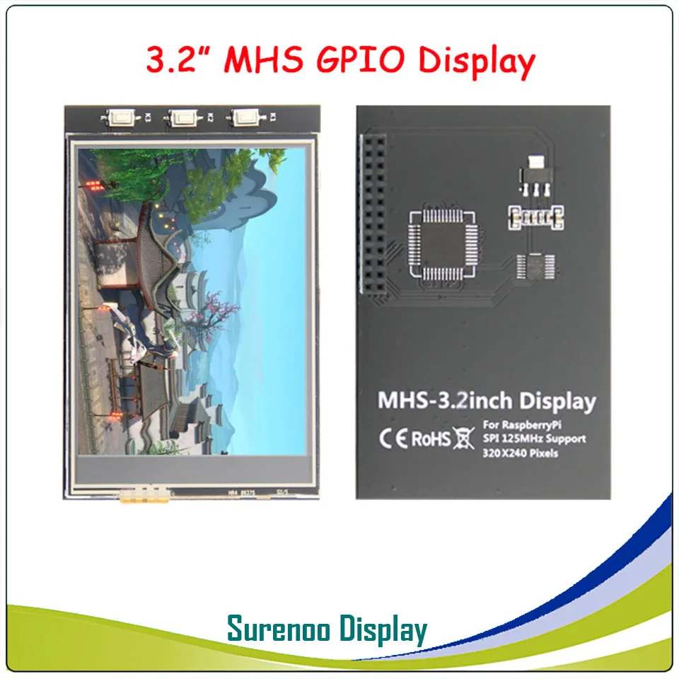 3,2/3,5/4,0 дюйма MHS TFT GPIO ЖК-дисплей модуль Экран Дисплей с сенсорным Панель Поддержка 125 МГц SPI вход для Raspberry Pi