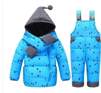 

2016children True raccoon fur collars down coat girls baby long thick winter multicolor printing feather jackets casaco outerwea