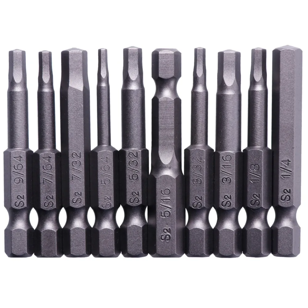 Driver Bits 1//4/" Pack of 2 Torx,Flat,Hex