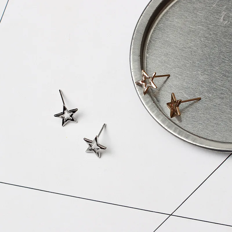 

Trendy Women Alloy Stud Earring New Fashion Five Star Shape Earrings For Women Wedding Party Charm Stud Earrings Jewelry Gifts