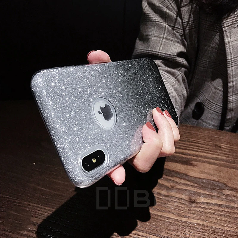 Блестящий градиентный силиконовый чехол для iPhone 6 6S 7 8 Plus мягкий из ТПУ X XR XS 11 Pro Max