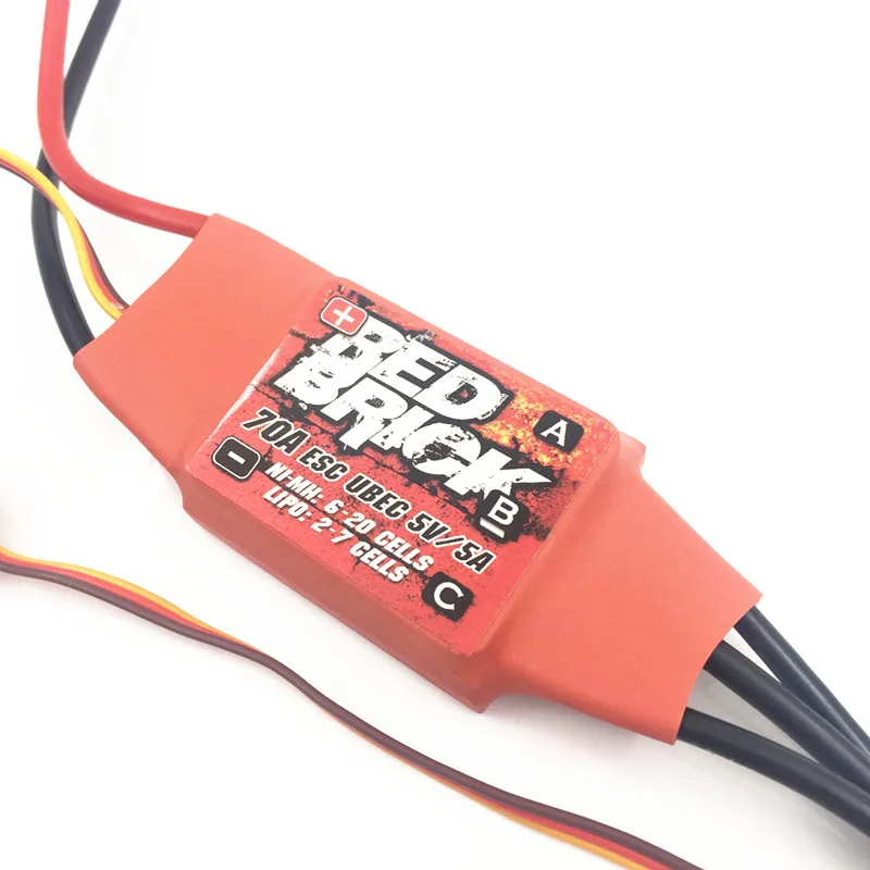 

Red Brick 70A/50A Brushless ESC Electronic Speed Controller 5V/5A BEC for FPV Multicopter