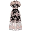 SMTHMA High Quality Self Portrait Dress 2022 New arrive Mesh Embroidery Sequins Flower dress Chic Summer Maxi Long Dress ► Photo 3/4