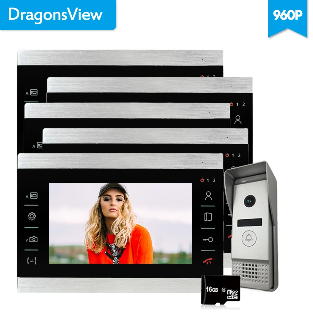 Dragonsview 960P Video Door Phone Intercom Entry System 7&quotInch Monitor Doorbell Doorphone Camera 5 | Безопасность и защита