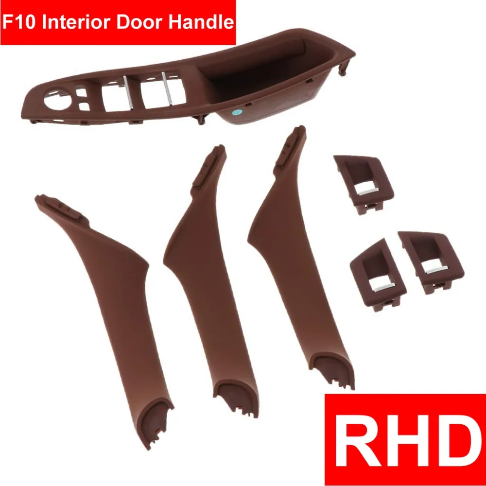 

4/7PCS Set Right Hand Drive RHD For BMW 5 series F10 F11 520 525 Red Wine Gray Car Interior Door Handle Inner Panel Pull Trim
