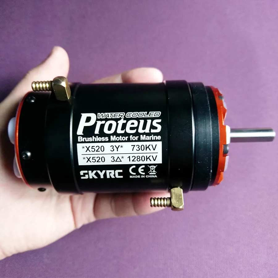 SKYRC Proteus X520 двигатель с водяным охлаждением 730KV 1280KV бесщеточный двигатель 6 разъемов DIY 30000 об/мин для 1,5-2 м Масштаб rc лодка морская