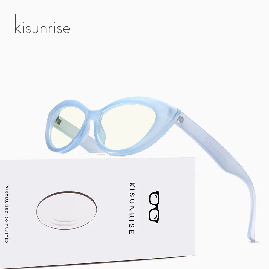 KISUNRISE анти-голубые легкие очки оправа мужские очки Защита женские очки кошка женские очки KS013