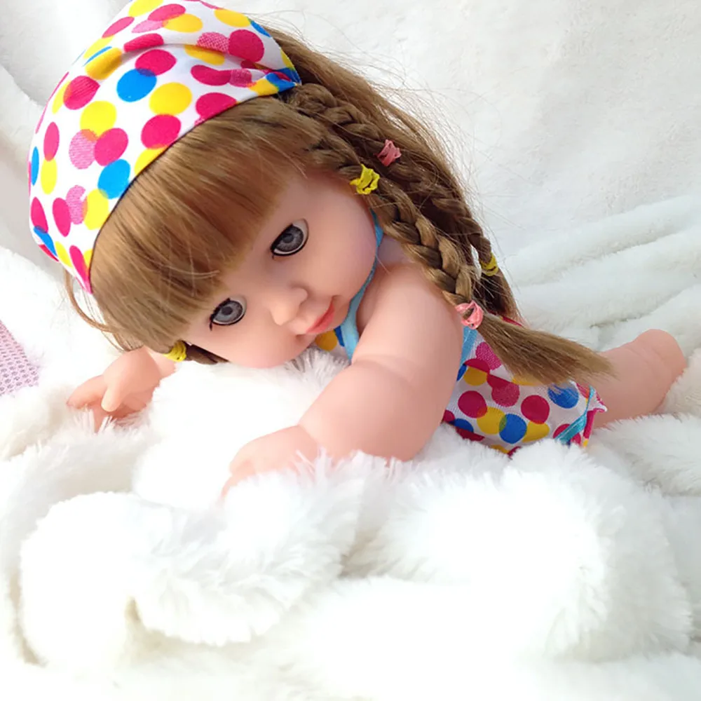 Reborn Baby Doll Cute Girl Dolls African American Play Dolls Lifelike 12 inch Baby Play Dolls Christmas Gifts Toys T5