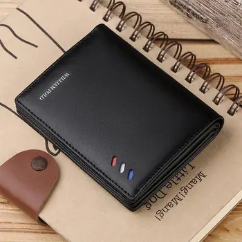 100% Genuine Leather Men Wallets Men Wallet Male Purse Short Wallet Money Clip Purses Leather Purse Wallets piroyce genuine leather men wallets with coin bag hasp mens wallet male money purses wallets multifunction men wallet