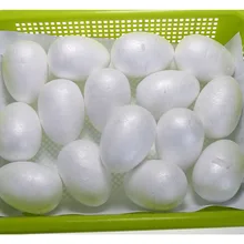 CCINEE 120PCS 7cm 2 75inch Foam Egg Shape Ball Used White Styrofoam Making Product For Easter