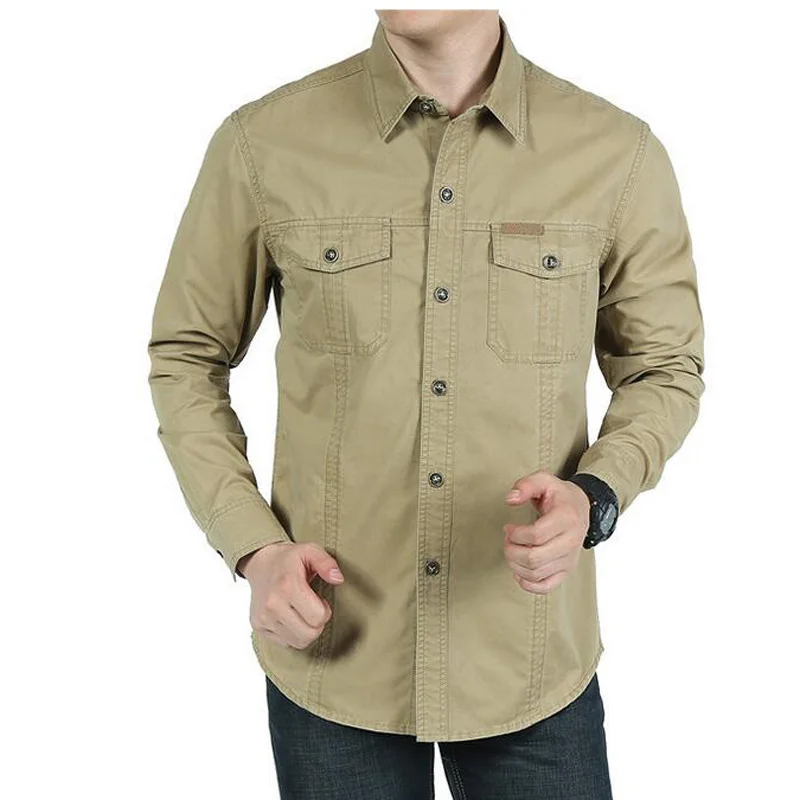 

Рубашка мужская хлопковая, однотонная, свободного покроя, 5XL