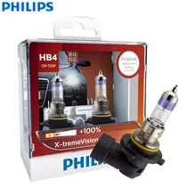 Philips X-treme Vision 9006 HB4 12V 55W P22d 9006XVS2+ More Vision светильник автомобильный галогенный головной светильник Автомобильные противотуманные фары(двойная упаковка
