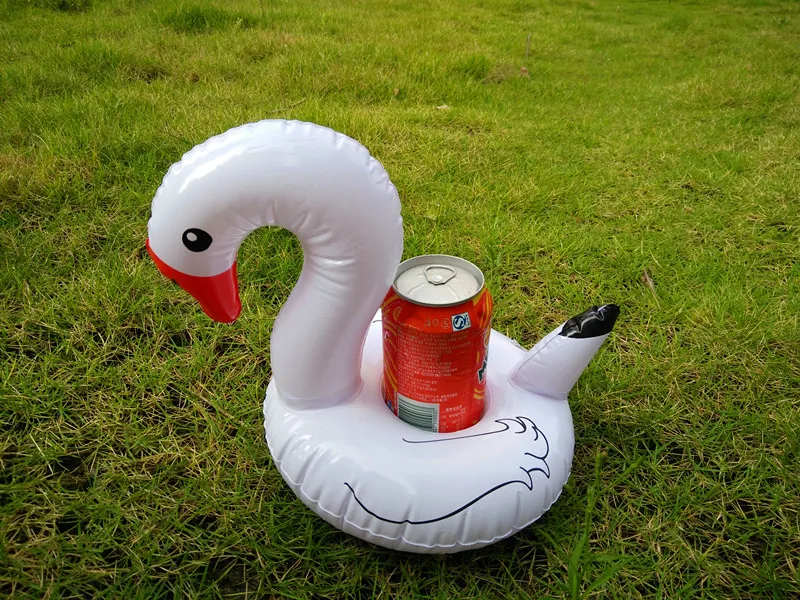 HOT!1pc Cartoon swimming party resort Inflatable Water Floating Coke Cup Holder Stand Station Pool Bath Toy Drink coasters