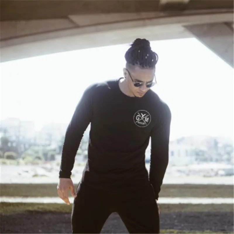 Men Long sleeve T-shirt Gym Fitness Bodybuilding  (3)