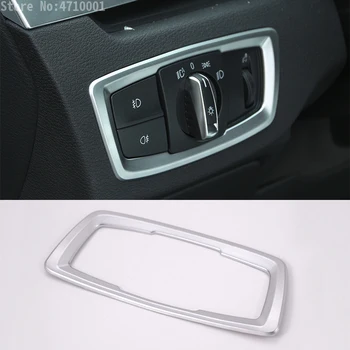 

ABS Chrome Head light Headlight Switch Button Cover Trim Car Accessories For BMW X1 F48 2016-2018 X2 F47 2018