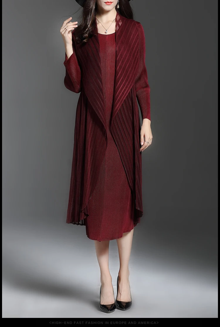 casual dresses middle aged women's long vacation two pcs clothing set woman mother autumn wear