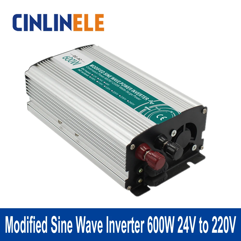 

Shine Series Modified Sine Wave Inverter 600W CLM600A-242 DC 24V to AC 220V 600W Surge Power 1200W Power Inverter 24V 220V