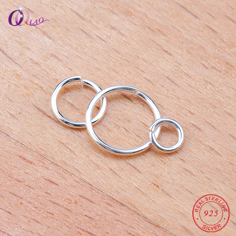 Размеры: 4-8 мм 20 шт./упак. 925 стерлингового серебра открытые кольца прыжок для изготовления ювелирных изделий, брелки для ключей& браслет ювелирные изделия аксессуары