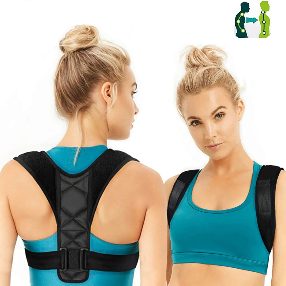

Adjustable Back Posture Corrector Clavicle Spine Back Shoulder Lumbar Brace Support Belt Posture Correction Prevents Slouching
