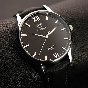

2019 New best-selling top brand luxury watch scale dial leather strap exquisite precision simple atmosphere Men's watch