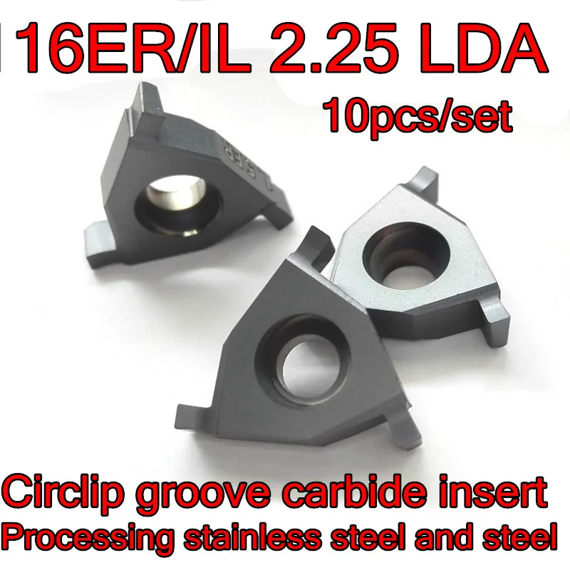 16ER/IL 2.25 LDA 10pcs/set CNC Shallow slot Circlip groove carbide