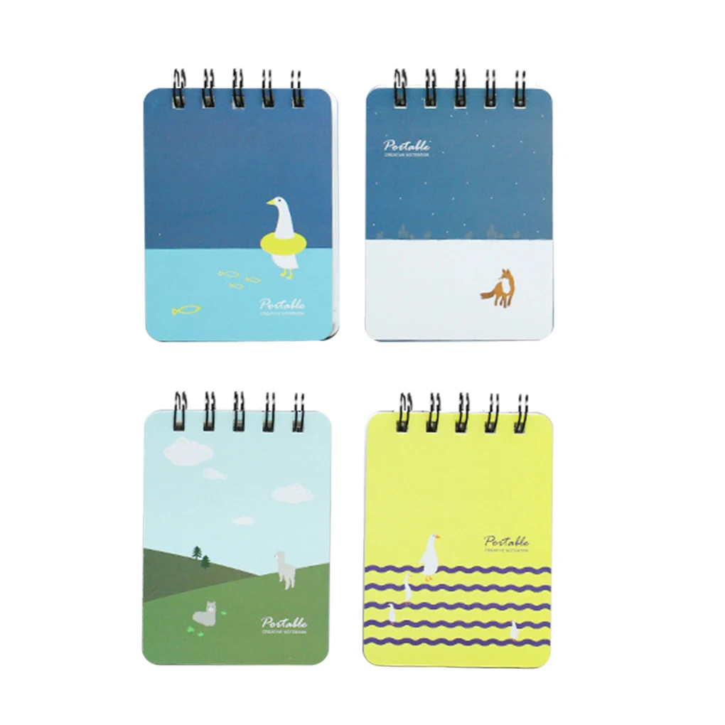 New 80 Pages Mini Wire-O Binding Notebooks Pocket Journal Kids Memo Book for Diary Soft Cartoon Cover New 80 Pages Mini Wire-O Binding Notebooks Pocket Journal Kids Memo Book for Diary Soft Cartoon Cover