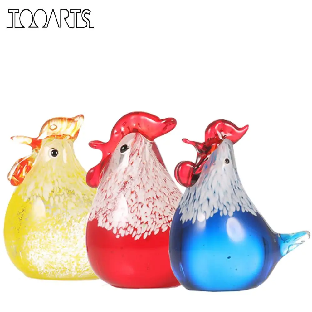Goede Tooarts Leuke Mini Beeldjes Glas Kleine Kip Ambacht Home Decor Sculptuur Moderne Art Gift Home Decoratie Accessoires