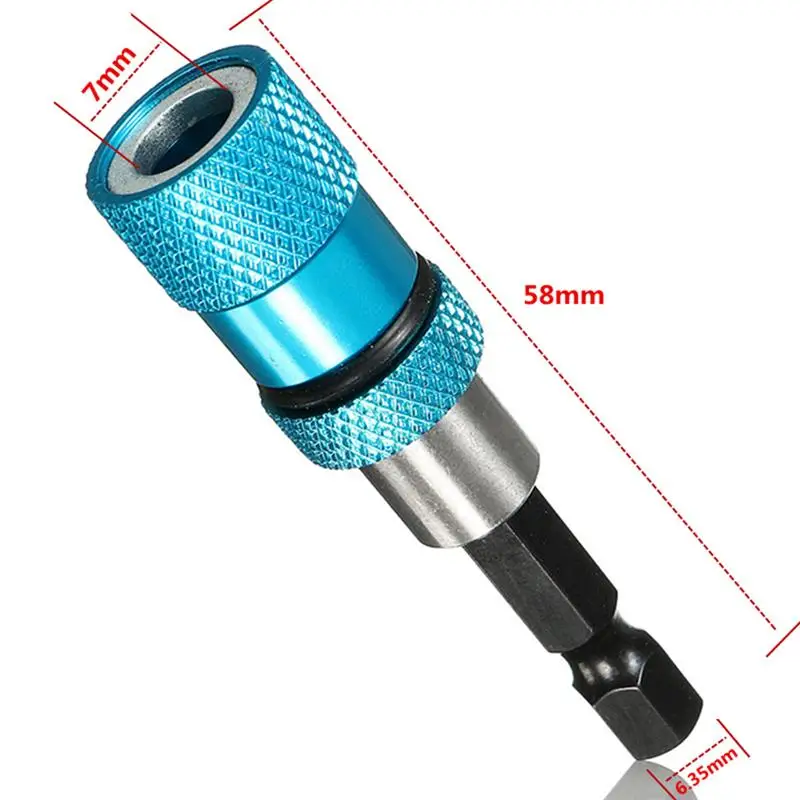 58mm 1/4" Hex Hex Shank Drill Screw Drywall Screw Bit Holder Quick Release Handle