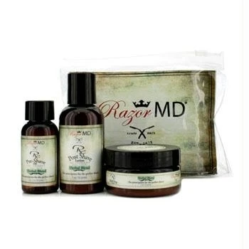 Razor Md 16658637314 RX Shave Trio - Herbal Blend - Post Shave Lotion 60ml Plus Pre Shave Oil 30ml Plus Shave Cream 60ml - 3pcs (1)