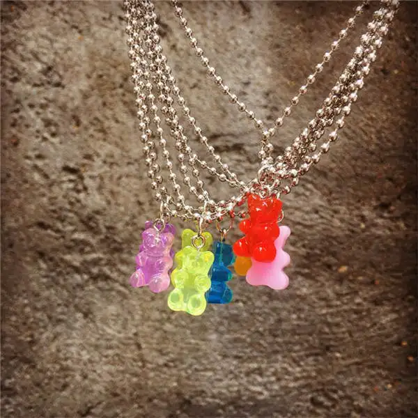 Oso ожерелье ручной работы титановые бусы цепи Смола романтическая креативная новинка милые ожерелья медведь для женщин девочек Подарки di013