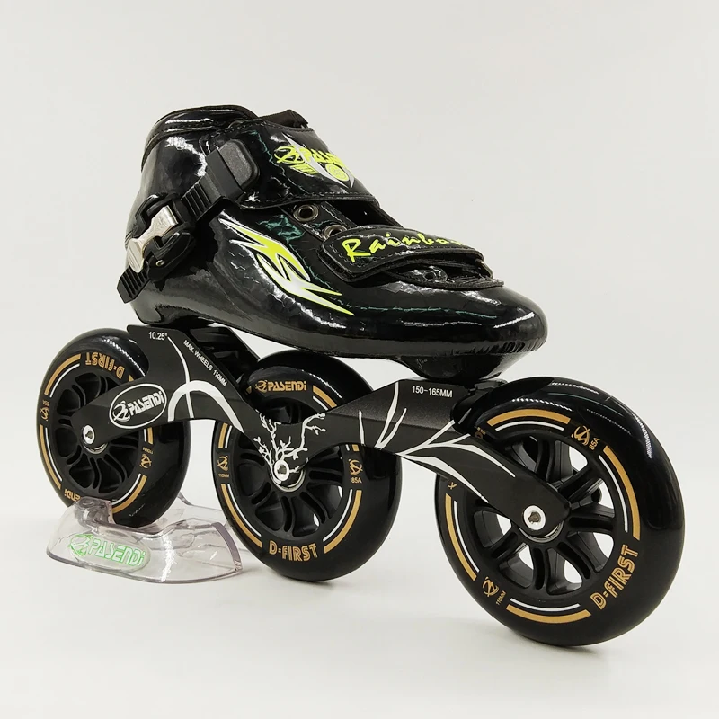 Скоростные коньки pasendi 3 Rodas колеса роликовые 3x110 гоночные для детей обувь патины