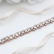 MissRDress стразы, свадебный пояс, пояс с серебряными бриллиантами и кристаллами для свадебного платья, свадебное украшение JK863