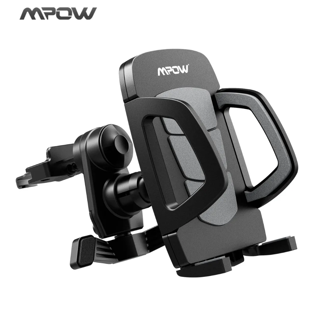 MCM15 Mpow black Car Mount Phone Holder Monopod in Car with 360