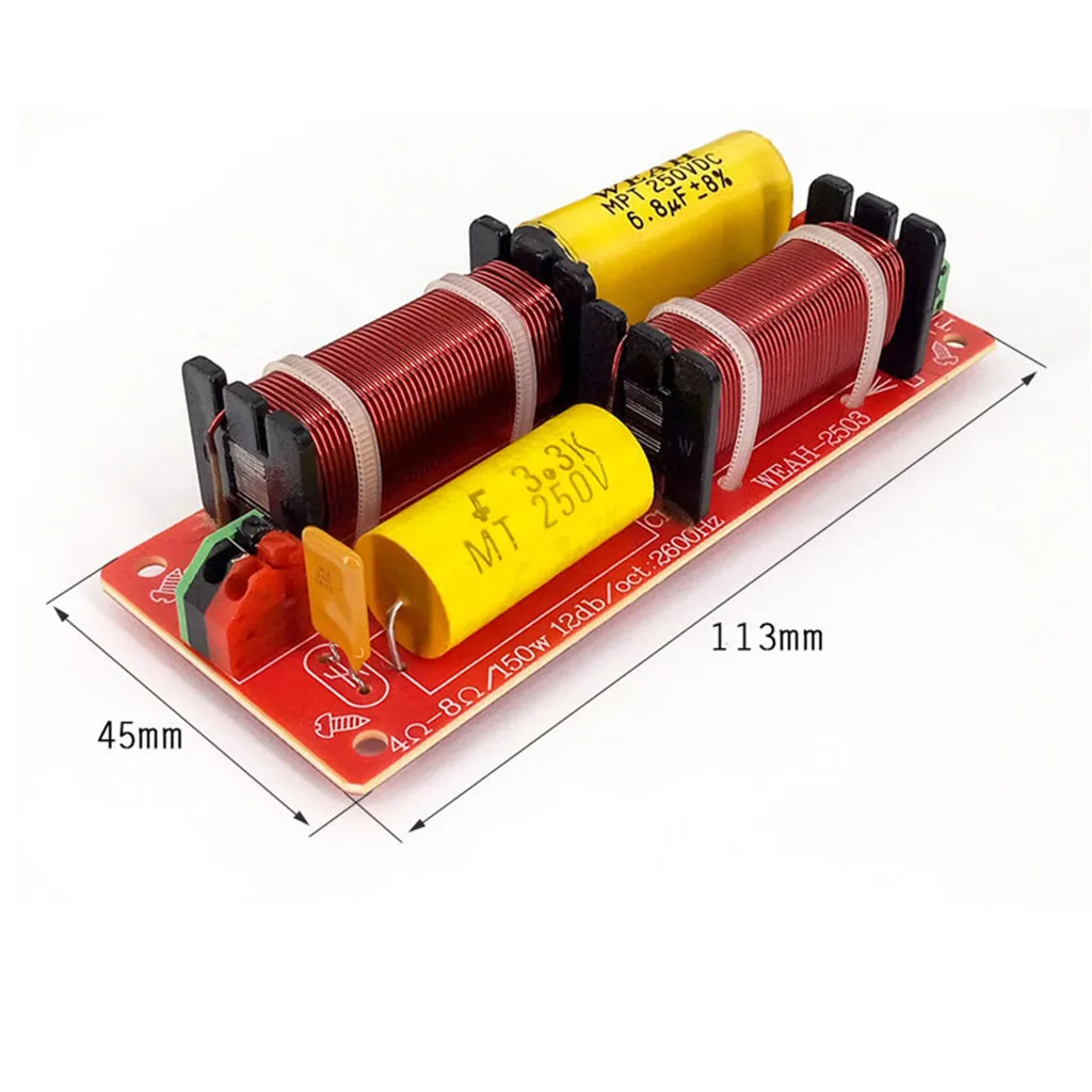 Professional 2Way Audio Speaker Frequency Divider Stereo Crossover Filter