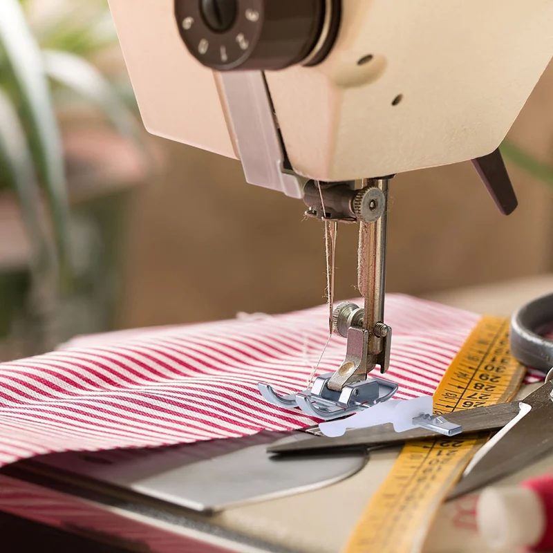 Prensatelas ajustable a presión para máquina de coser accesorio para pie de piel tela gruesa #1 