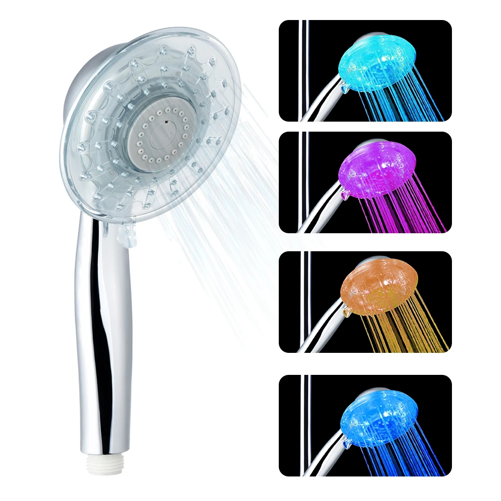 LEDGLE Handheld Shower Head Color Changing Shower Head, 7 Colors, Easy