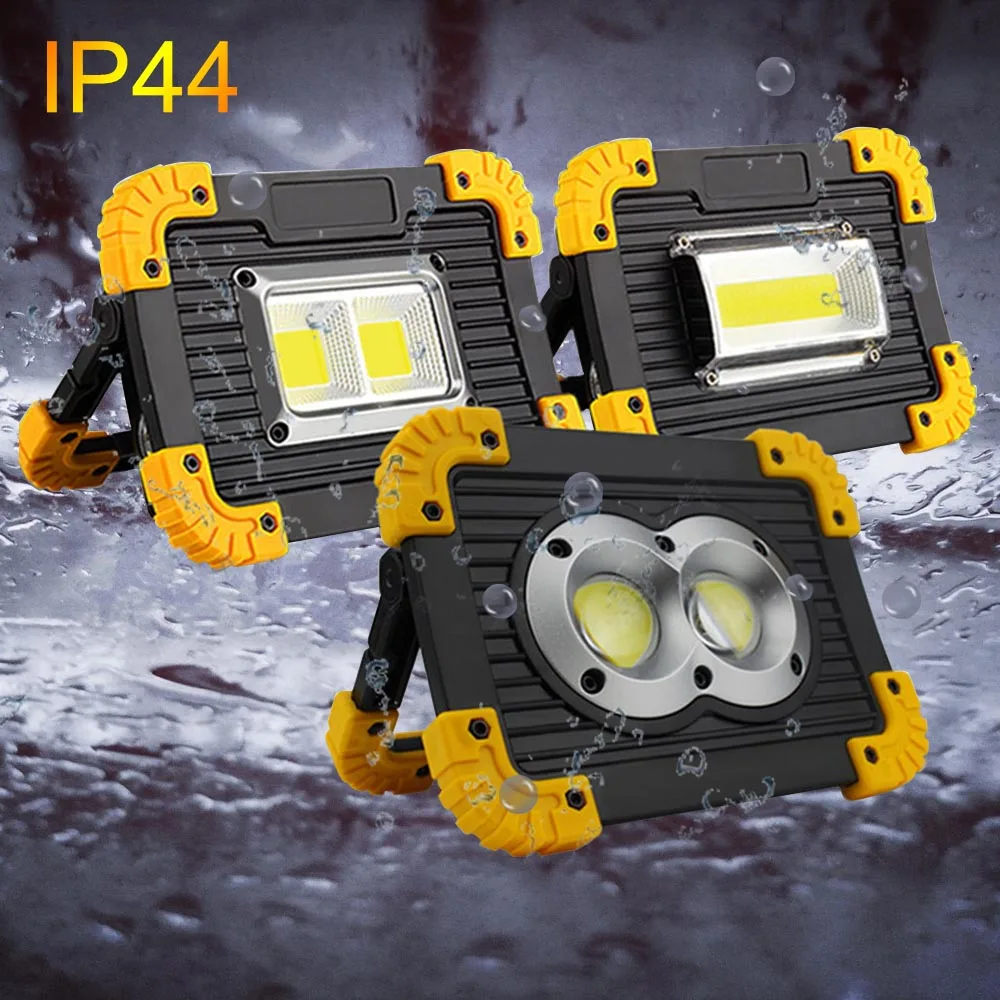 

LED Portable Spotlight COB Work Light Rechargeable Outdoor Light for Hunting Camping Lantern Flashlight