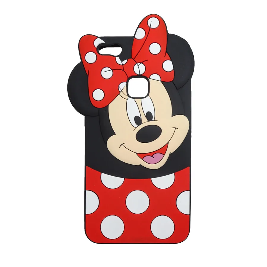 Phone Case For Huawei P10 Lite Cases cute 3D Cartoon Black Minnie Silicone Soft for Plus cover |