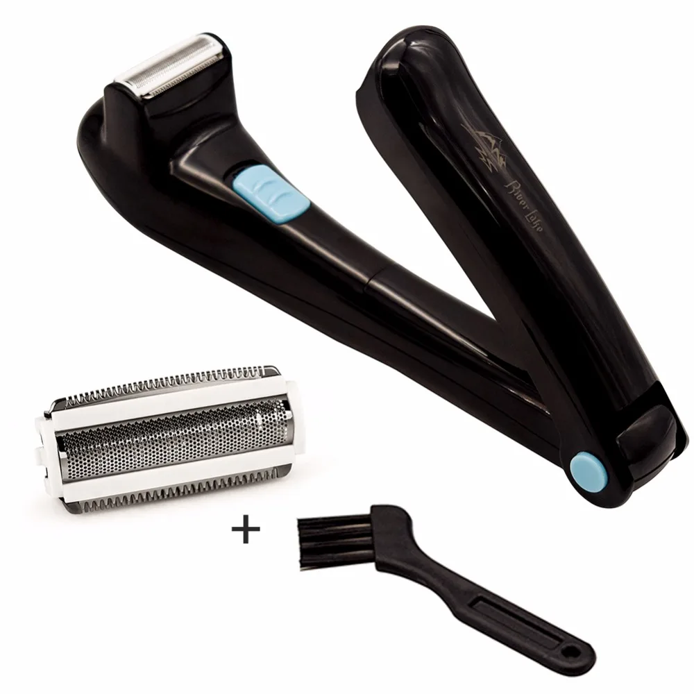 

RIVER LAKE Do-It-Yourself Back Shaver Battery Operated AA Back Hair Body Underarm Back Hair Removal, 1 Razor & 2 Blades