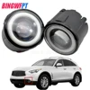 2PCS Super Bright LED Fog Light + Angel eye white For Infiniti FX35/37/50/30D M37/56 EX/35 G25/37 Q70/60 QX70/56/50 ► Photo 1/6