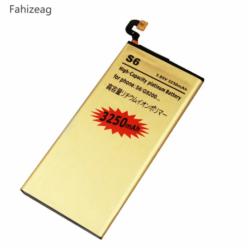 

Fahizeag 1x 3250mAh EB-BG920ABE Gold Replacement Battery For Samsung Galaxy S6 G9200 G920f G920i G920A G925S G920K G920L G920S