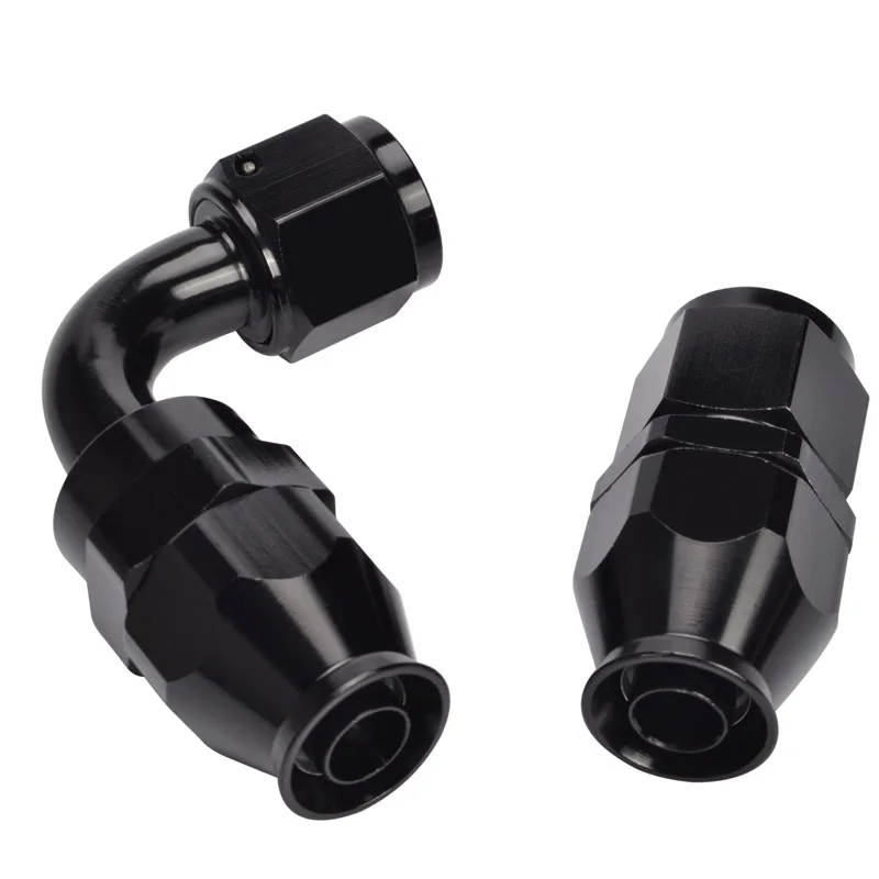 

SPEEDWOW Aluminum AN8 Straight/90 Degree Reusable Hose End Fitting Adapter For Swivel PTFE Oil Fuel Line Hose End Fitting