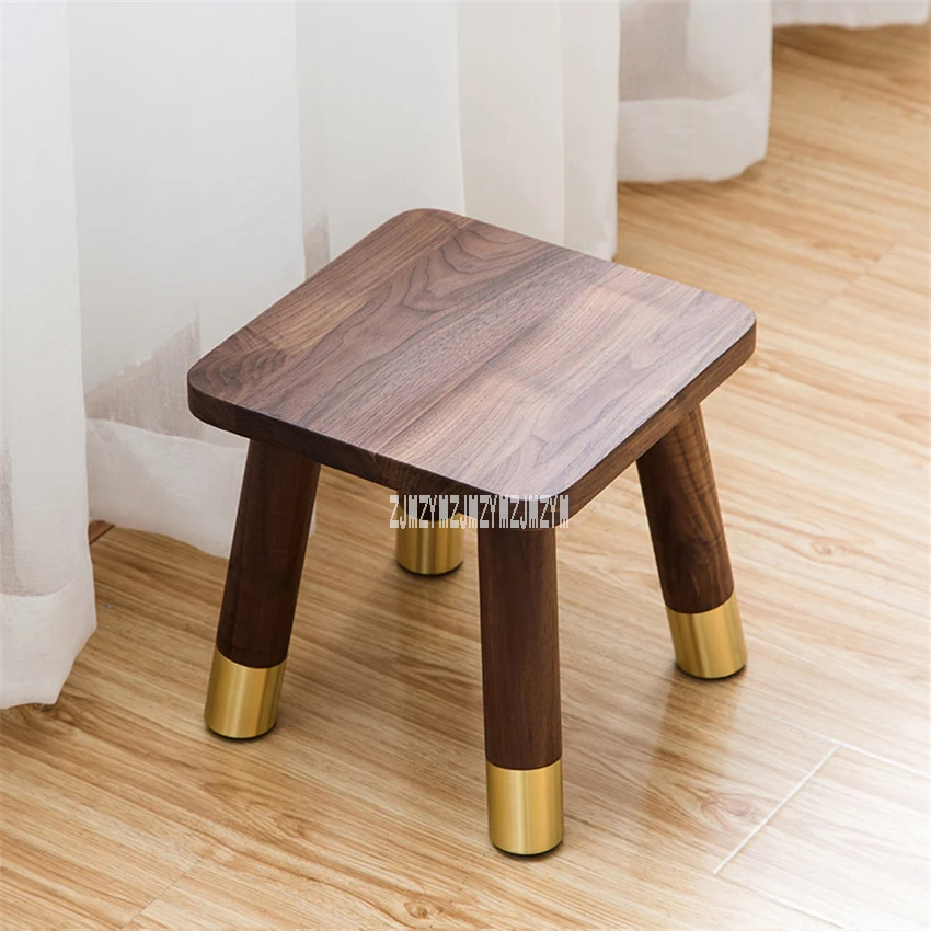 HT018 простой деревянный стул скамейка твердой древесины низкий стул для детей изменить табурет для обуви латунные аксессуары Tenon и врезная