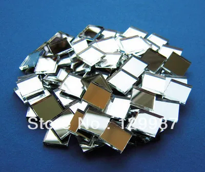 Квадратная зеркальная мозаика 1000 шт. 1x1 см настенное зеркало наклейки DIY ремесло и