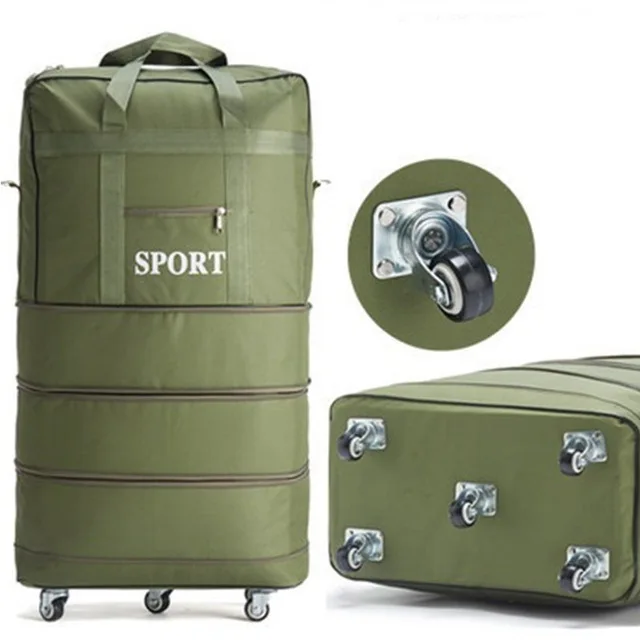 154L большая вместительность, переносная водонепроницаемая сумка на колесиках, сумка на колесиках, сумка для багажа, портативный чемодан, складной чемодан с колесиками - Цвет: 28inch-5wheels