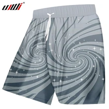 UJWI мужские Новые повседневные Харадзюку пляжные шорты с 3D принтом и блестками в полоску и вихревой Большие размеры 6XL