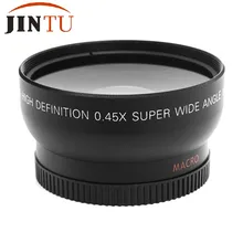 Jintu 52 мм 0.45X Широкий формат макро объектив для Nikon D7100 D5500 D3300 DF D90 D40X Камера 18-55 мм объектив с бесплатным сумка для переноски