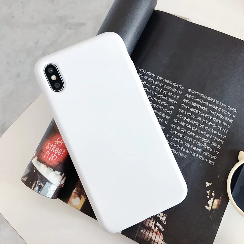 Силиконовый чехол для iPhone 7 8 чехол для телефона для iPhone X XR XS Max Официальный чехол для iPhone 6 6S Plus Capa - Цвет: White