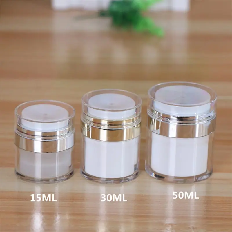 

1pcs 15ml 30ml 50ml Cosmetic Jar,Empty Acrylic Cream Cans,Vacuum Bottle,Press Cream Jar,Sample Vials,Airless Cosmetic Container