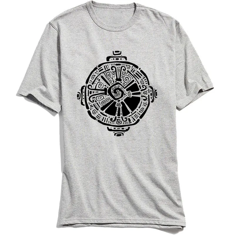 Hunab Ku All Cotton Tops Shirt for Men Gift T-shirts Birthday Special Round Neck T-Shirt Short Sleeve Wholesale Hunab Ku grey